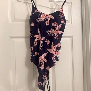 Navy Floral One Piece